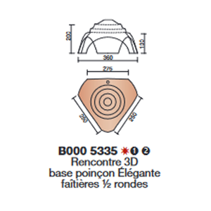 RENCONTRE ELEGANTE OPALYS RUSTIQUE 3 DIRECTIONS Ref 5335